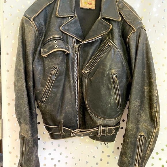 🔅SOLD $575 Lee Trevor Vintage Rare Motorcycle Jacket/Made in France, Rare - Picture 6 of 12